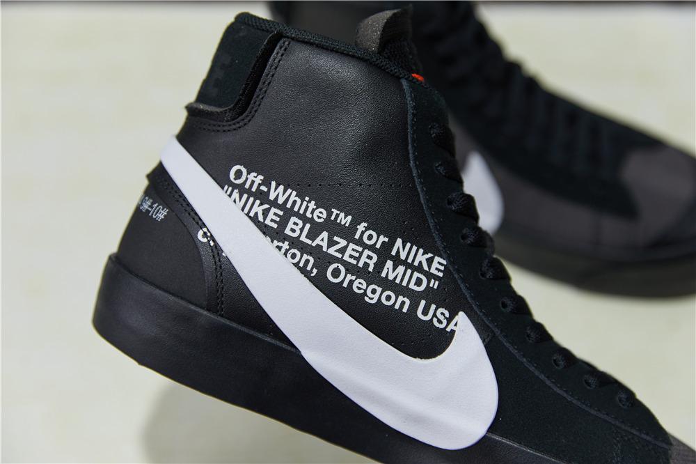 PK God OFF-WHITE x Nike Blazer Mid Black“GRIM REEPERS”retail materials ready